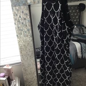 Sequin Cache Cocktail Dress